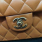 Chanel 22S Small Caramel Lambskin Classic Flap Bag + LGHW