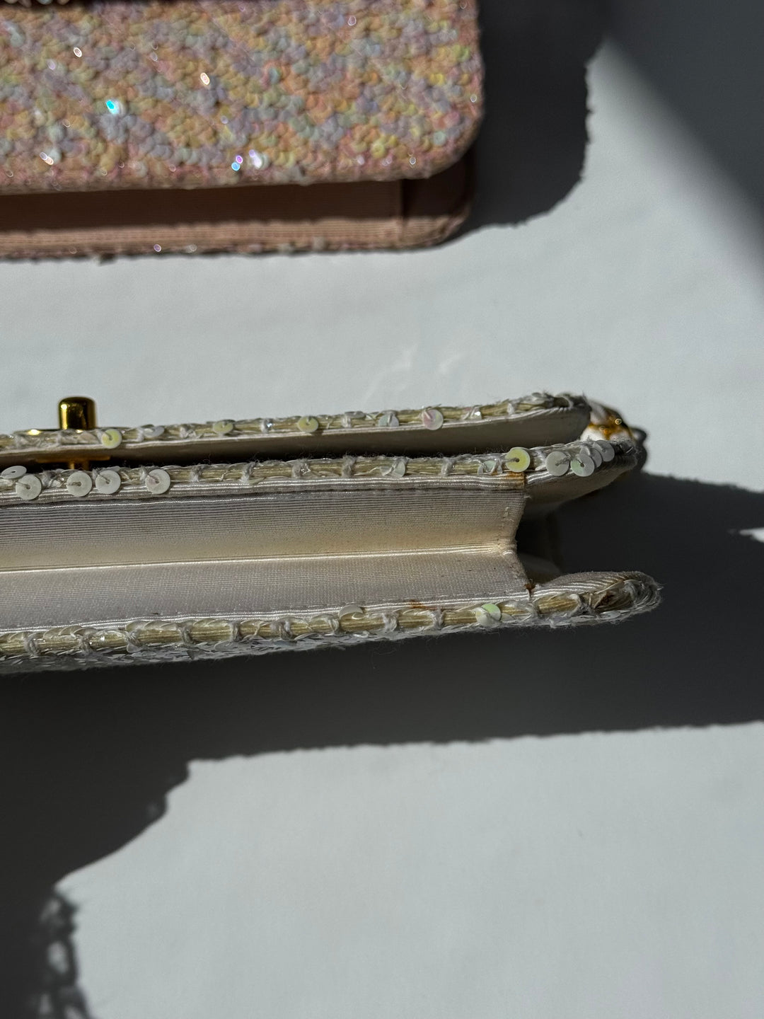 Chanel 1992 Medium Iridescent Sequin Flap Bag