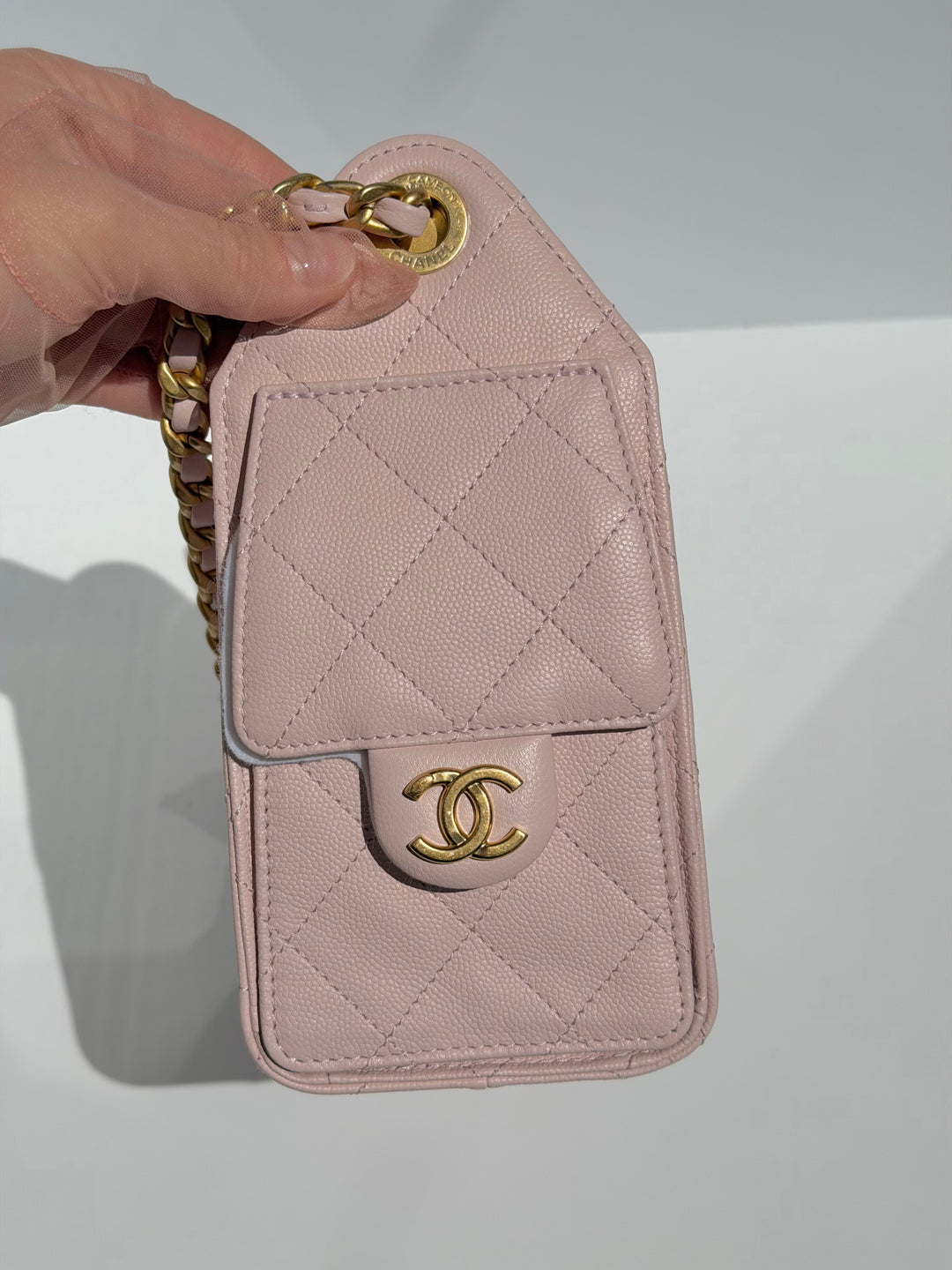 Chanel Mini 25 Hobo Bag Caviar Leather Mauve Pink Antique Gold Hardware 2026