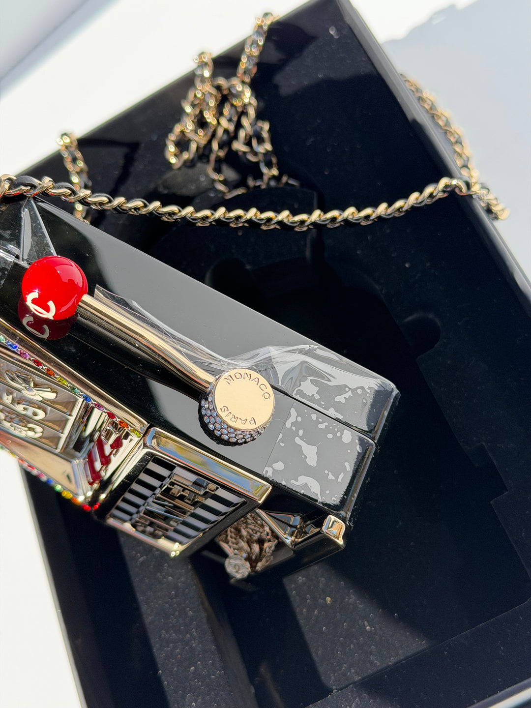 Chanel Slot Machine Casino Minaudière Gold Hardware 23C