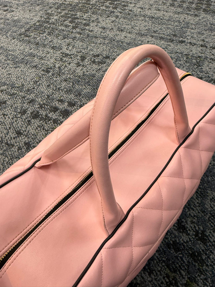 Chanel 1995 Pink CC Calfskin Duffle Bag