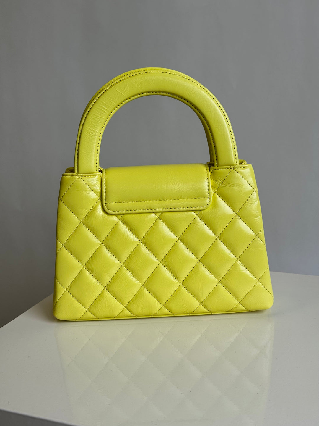 Chanel 2025 Yellow Shiny Calfskin Mini Kelly