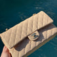 Chanel 22C Light Beige Medium Caviar Double Flap Bag