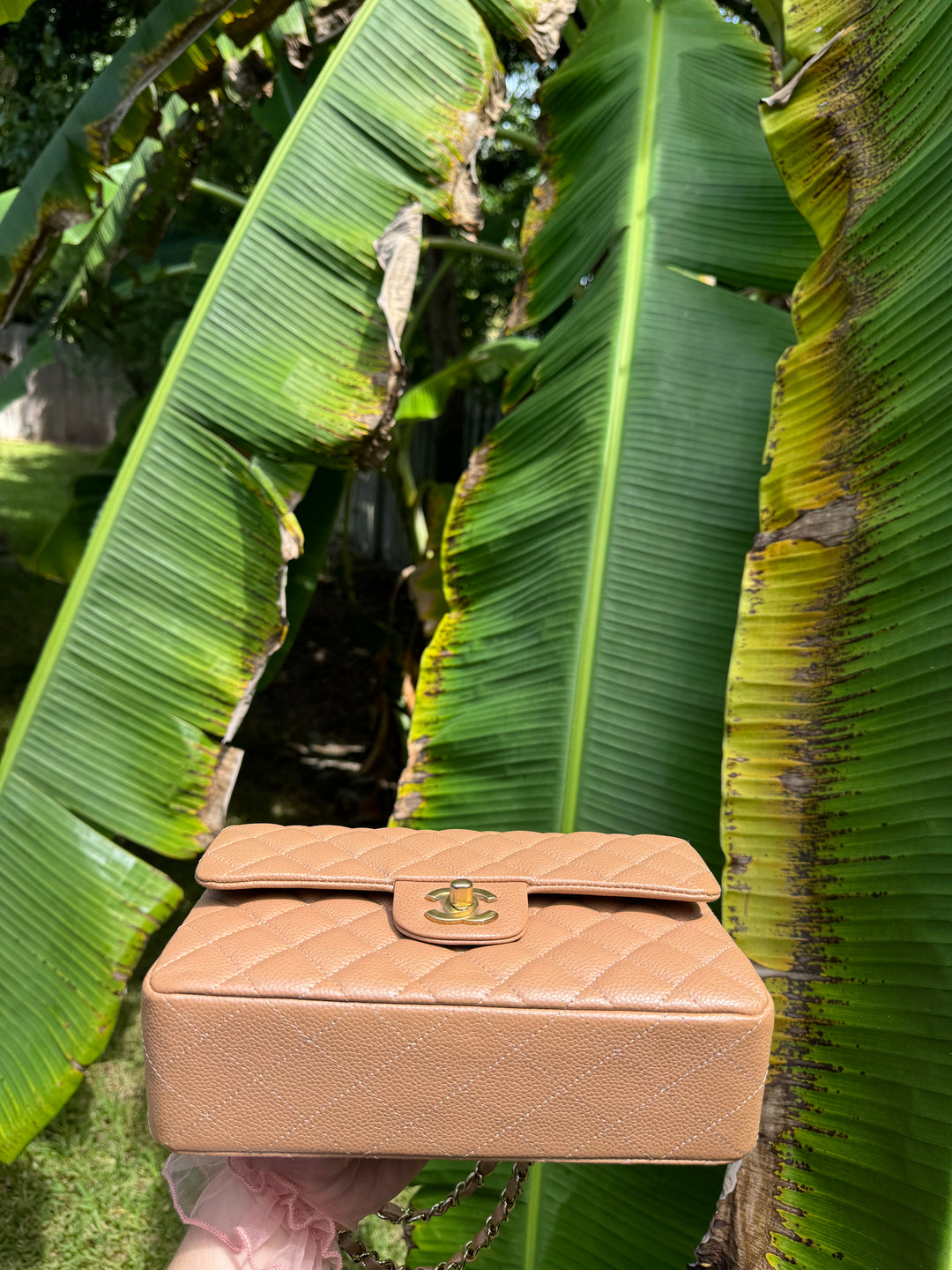 Chanel 18S Small Dark Beige Caviar Double Flap