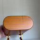 Salvatore Ferragamo Vintage Gancini Wooden Bucket Bag + Coin Pouch