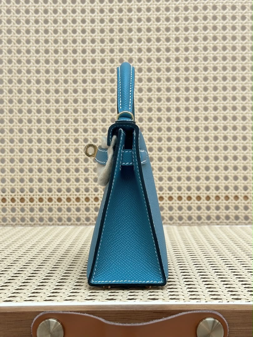 Hermès Mini Kelly Sellier 20 New Blue Jean Epsom Gold Hardware 2026