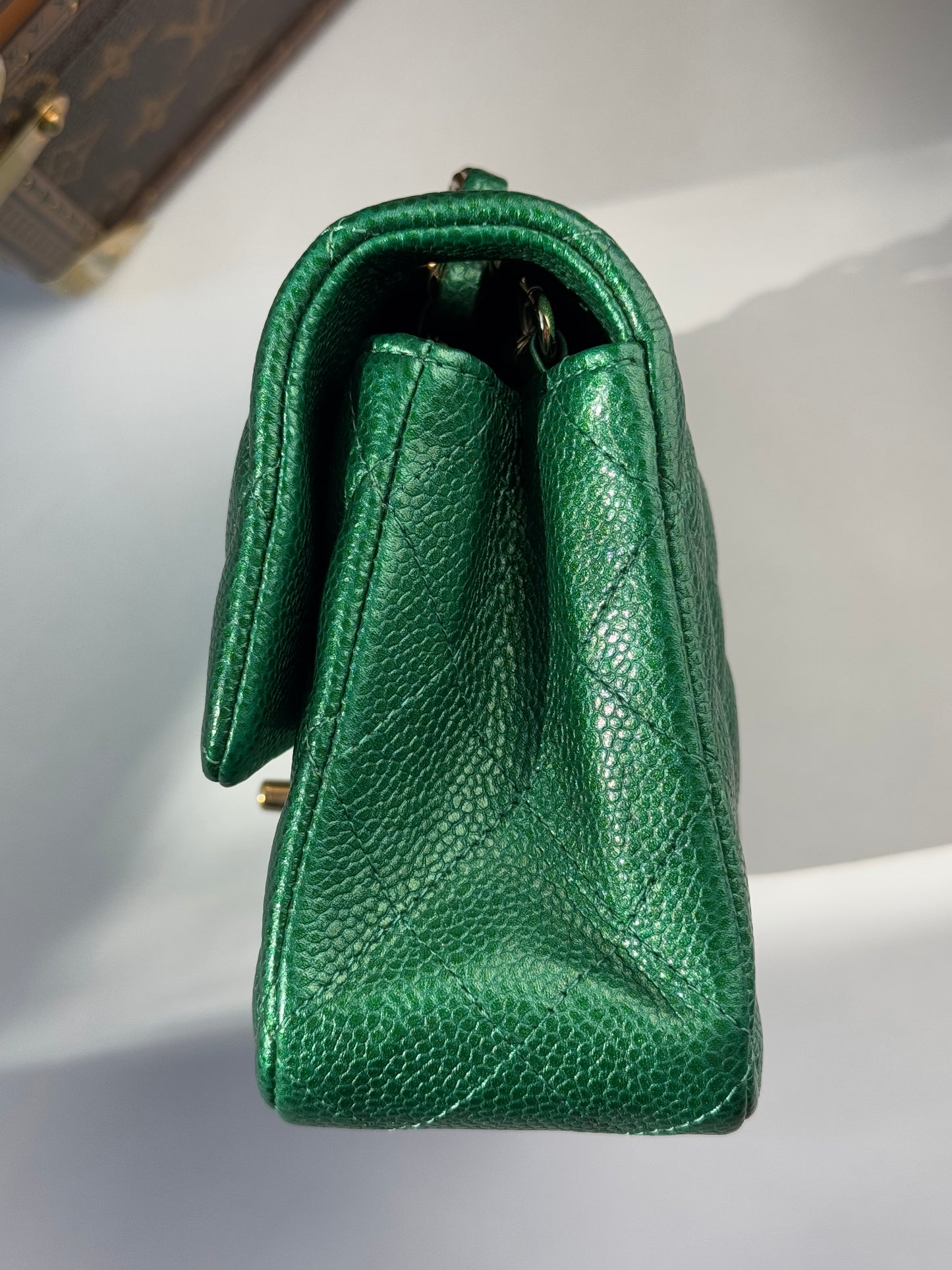 Chanel 18S Emerald Green Caviar Mini Flap Bag