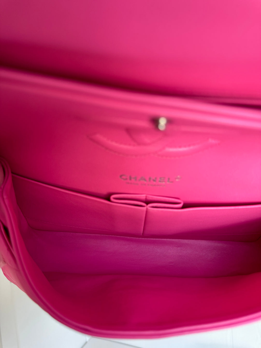 Chanel 21S Pink Neon Lambskin Medium Flap Bag
