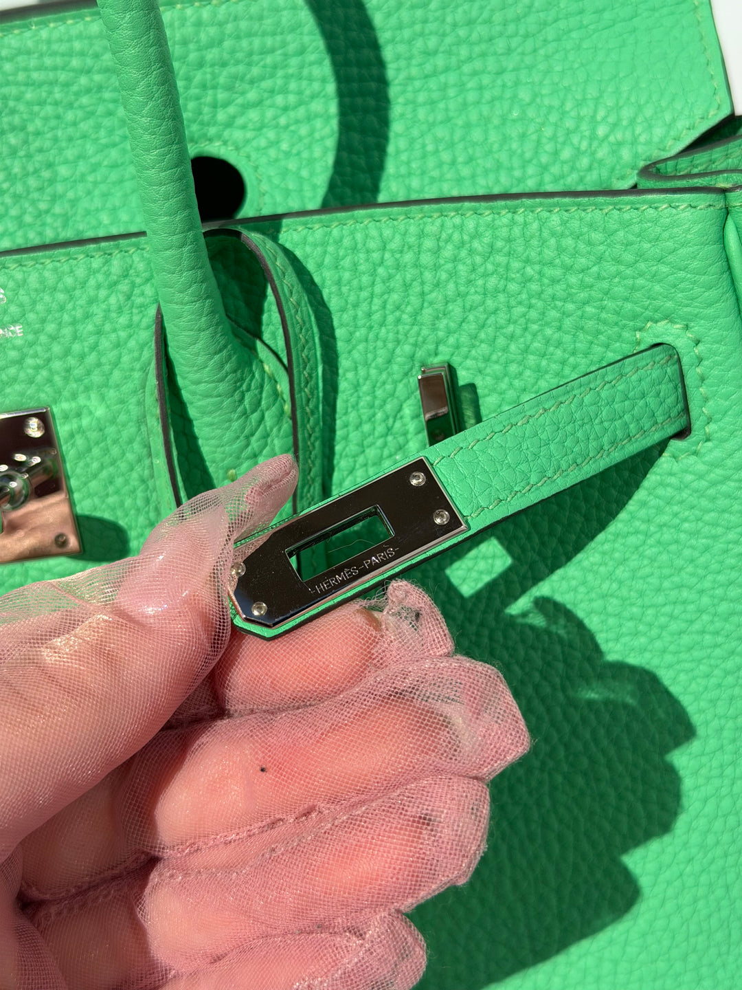 Hermès Birkin 25 Vert Comics Togo Palladium Hardware 2023