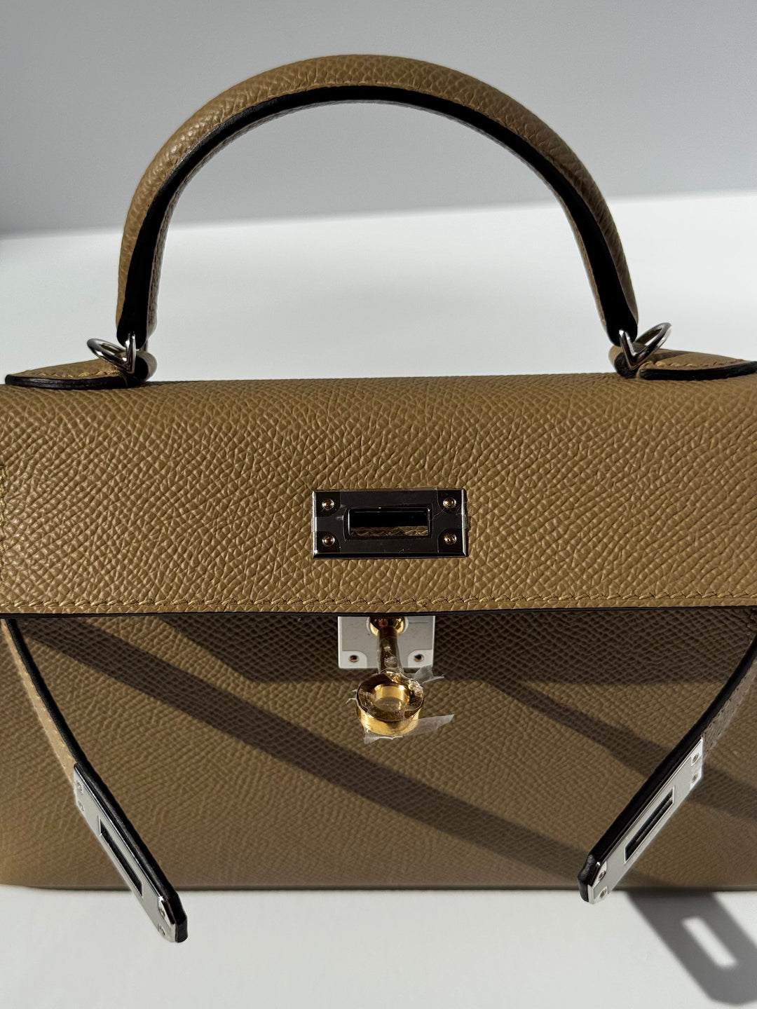 Hermes Mini Sellier Poussiere Electrum Kelly 20