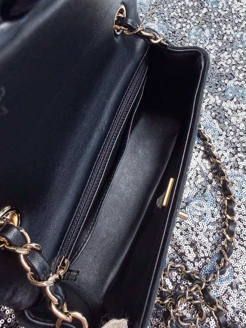 Chanel Pearl Strass CC Velvet Mini Flap Bag Black Velvet Light Gold Hardware 2021