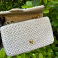 Chanel 18C Tan Ancient Greece Raffia Crochet Flap Bag