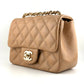 Chanel 18S Dark Beige Mini Square Caviar Flap Bag