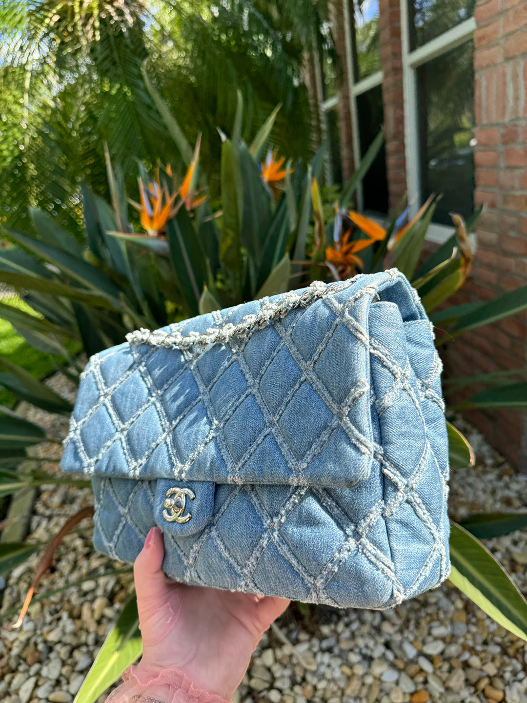 Chanel Jumbo Denim Patchwork Flap Bag