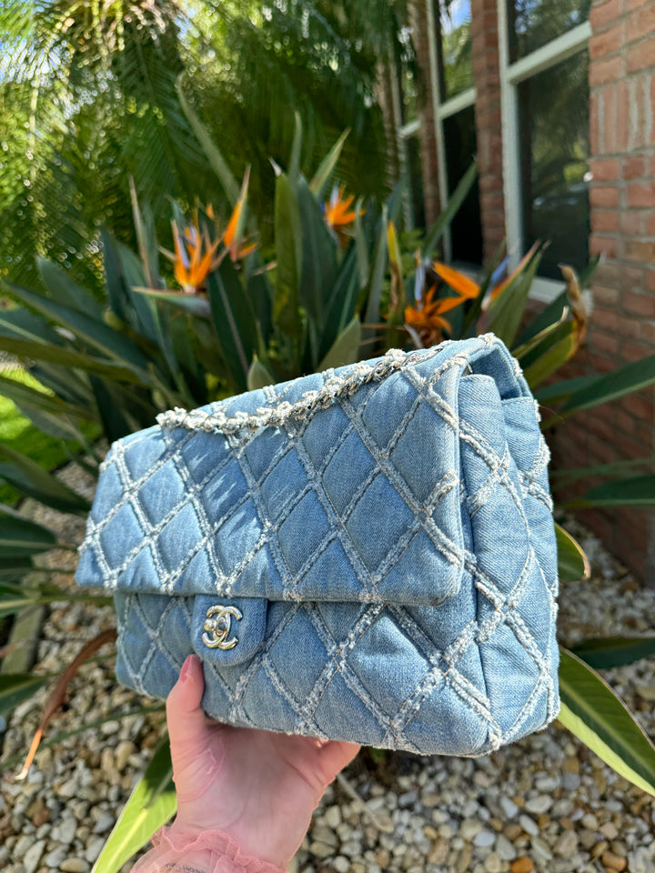 Chanel Jumbo Denim Patchwork Flap Bag