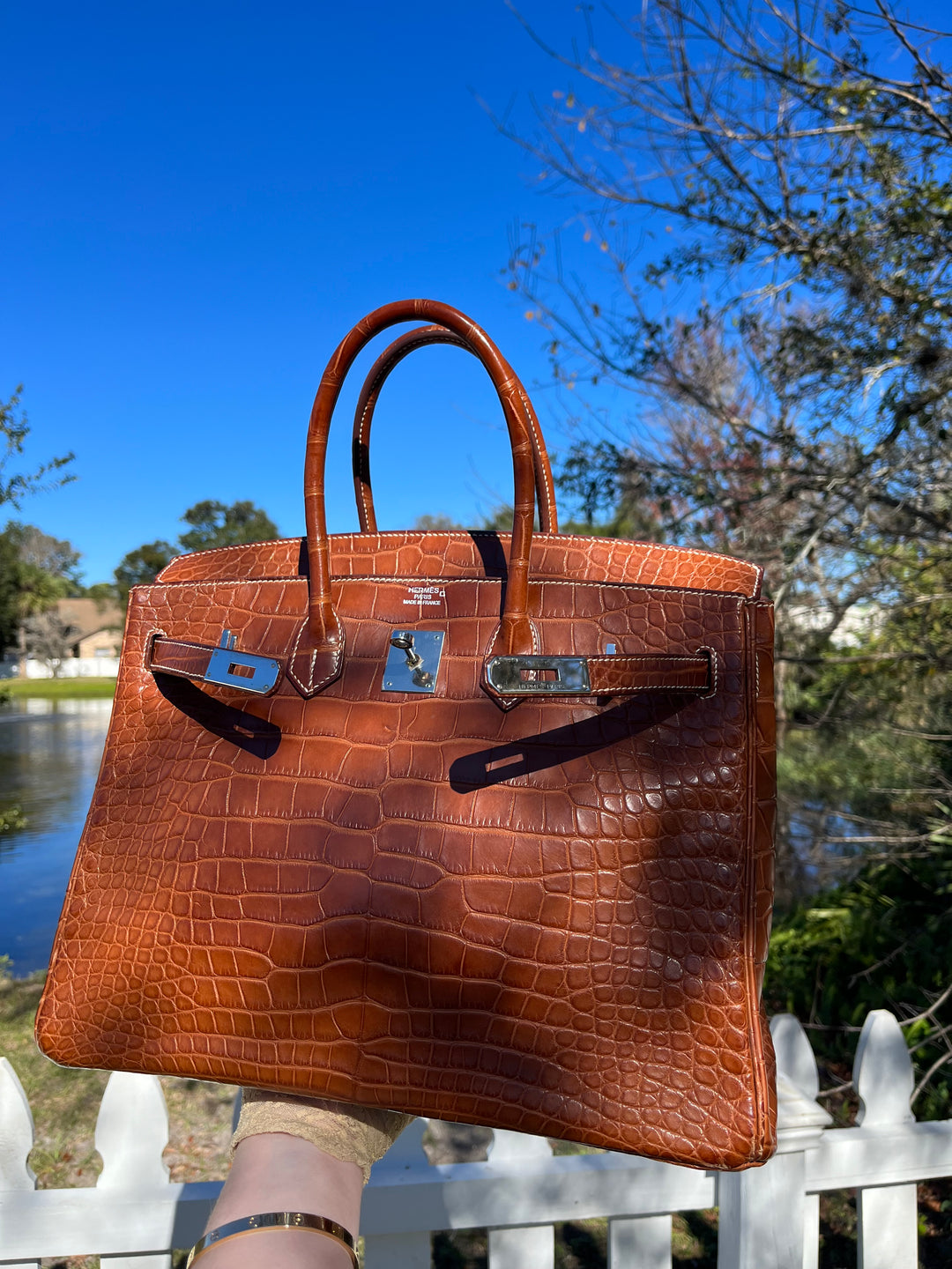 Hermes Fauve Barena Matte Croc Birkin 35