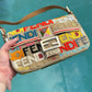 Fendi Multicolor Crochet Logo Baguette