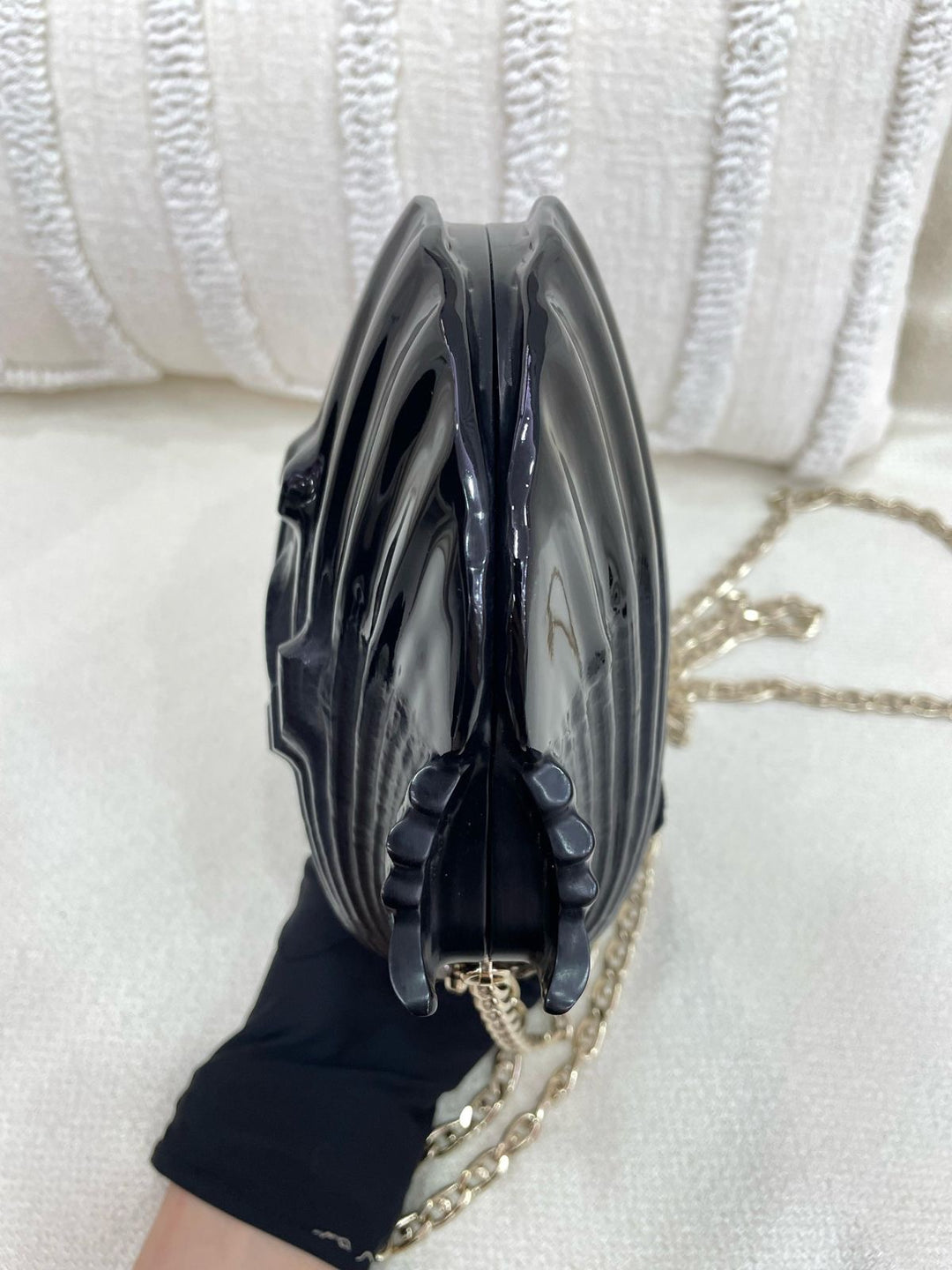 Chanel 19S Black Runway Shell Minaudiere