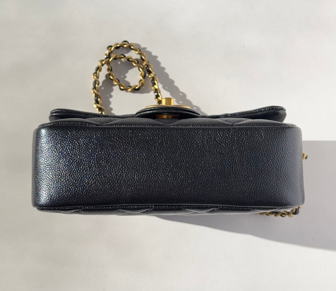 Chanel Black Iridescent My Perfect Mini Flap Bag