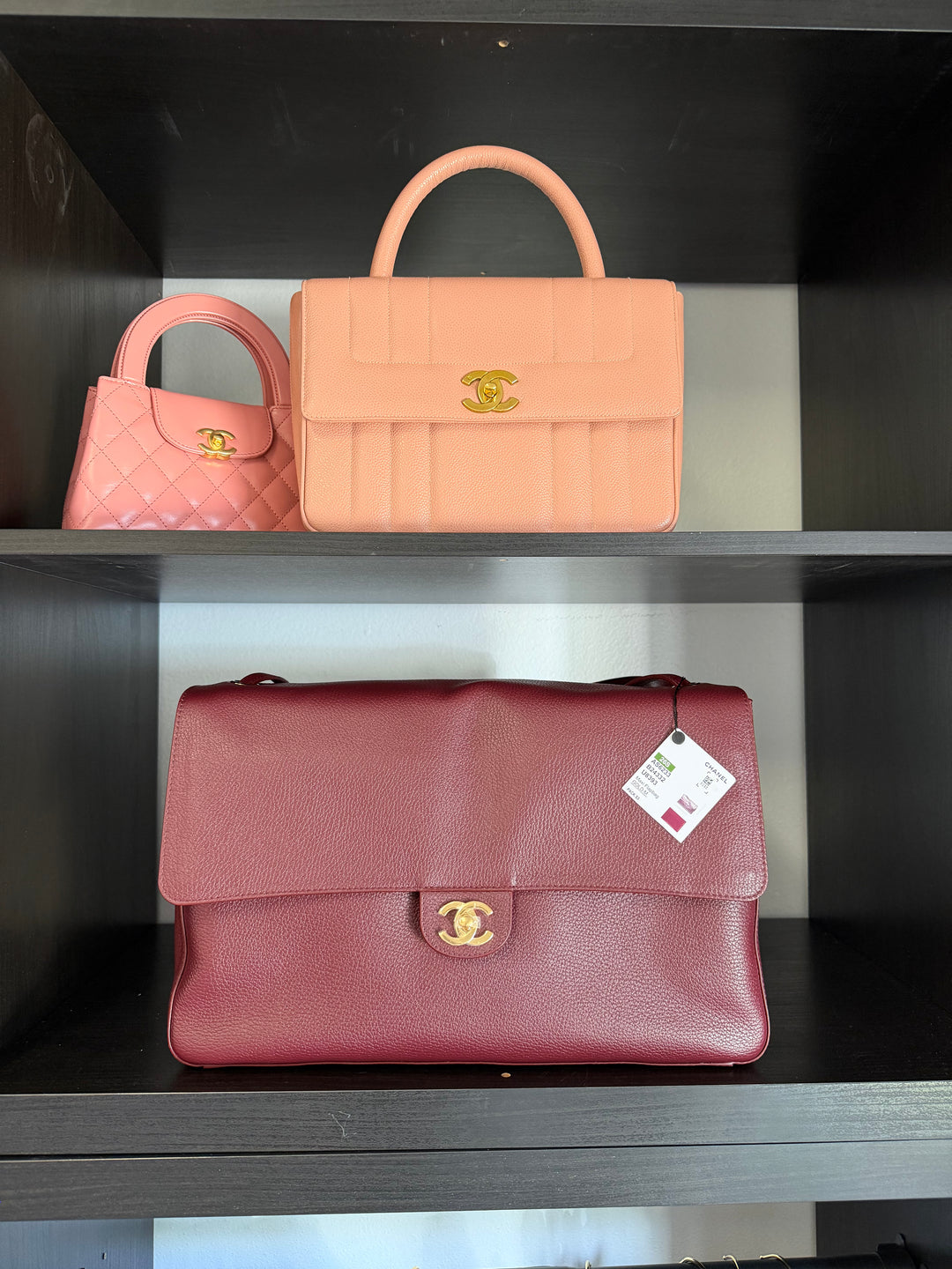 Chanel Maxi Flap Bag Burgundy Grained Calfskin Gold Tone Hardware Métiers D’Art 2026