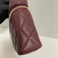 Chanel 25B Burgundy Caviar Slim Vanity Bag