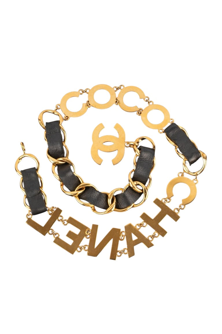 Chanel 1993 Large Letter Logo Belt