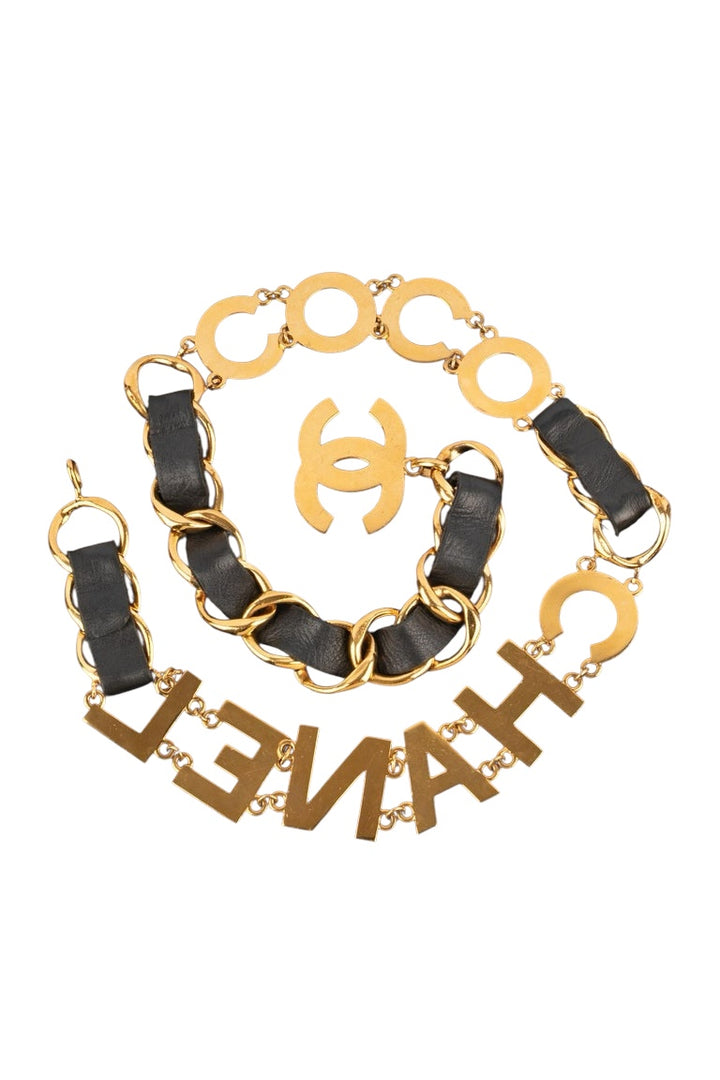 Chanel 1993 Large Letter Logo Belt