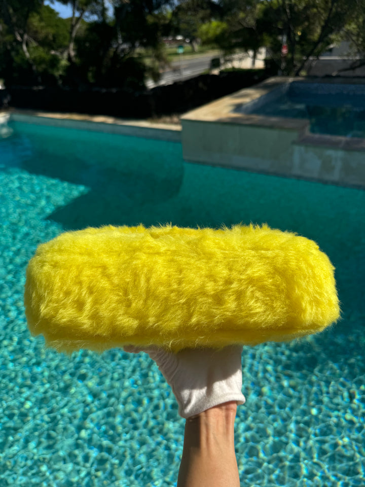 Chanel RARE Yellow 1994 Faux Fur Kelly