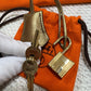 Hermes Limited Edition Bronze Chèvre Metallic Kelly 25 Sellier