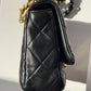 Chanel Lacquered Metal Small CC Lambskin Flap Bag