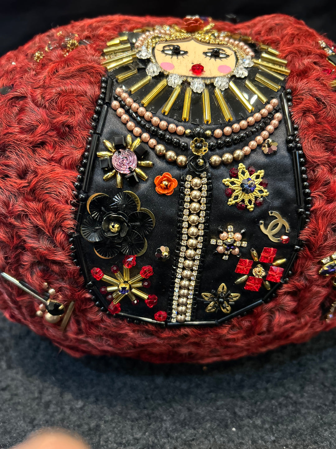 Chanel 2009 Paris - Moscou Embellished Persian Lamb Muff Clutch Bag