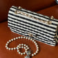 Chanel Ivory/Black Coco Medium Sailor Pearls Double Flap Bag