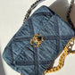 Chanel Small Navy Quilted Denim 19 Flap Bag