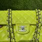 Chanel 21S Yellow Neon Lambskin Medium Flap Bag