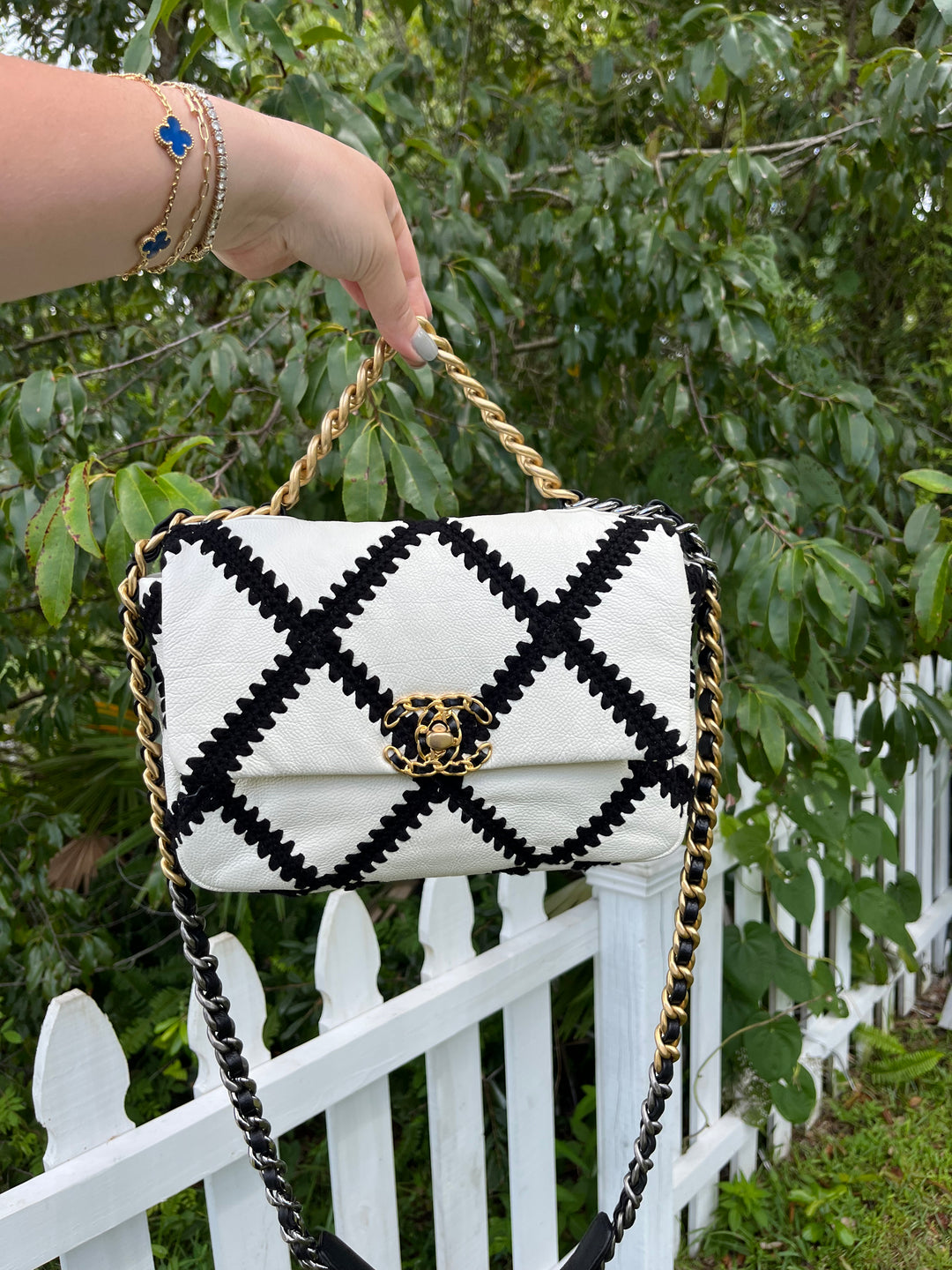 Chanel 19 Medium Crochet Quilted Calfskin Flap Bag