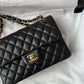 Chanel Small Black Lambskin Classic Flap Bag + GHW