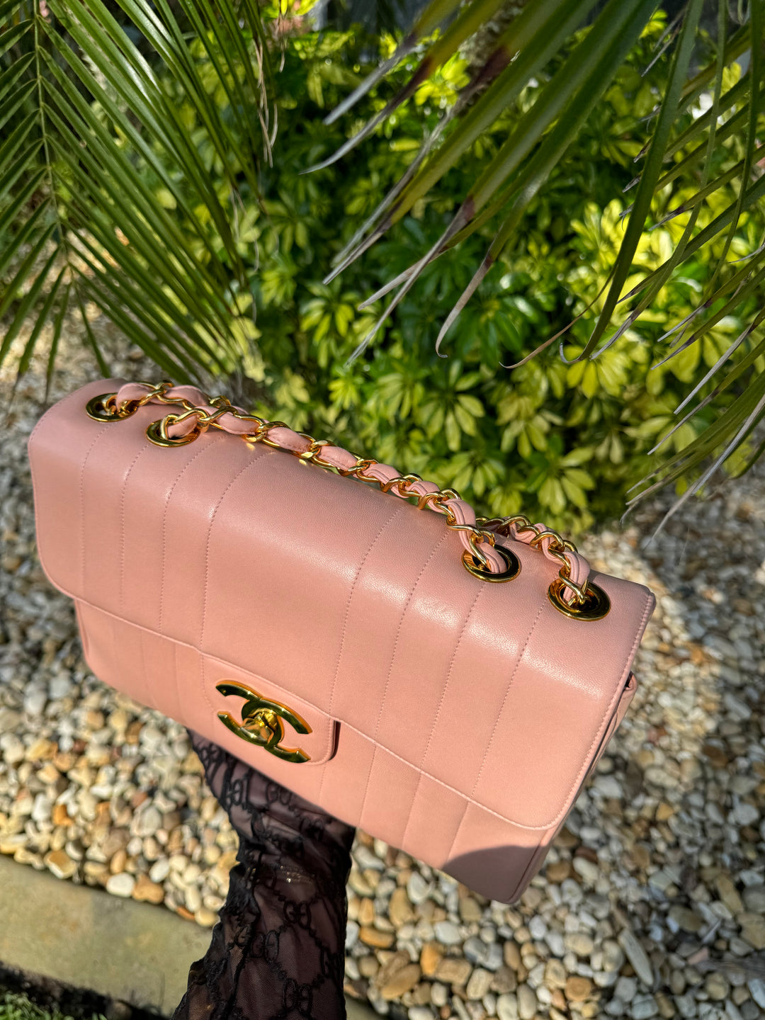 Chanel Light Pink Vintage Lambskin Jumbo Flap Bag