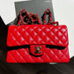 Chanel 19b Small Red Caviar Double Flap