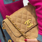 Chanel 24K Vintage Raffia Large Flap