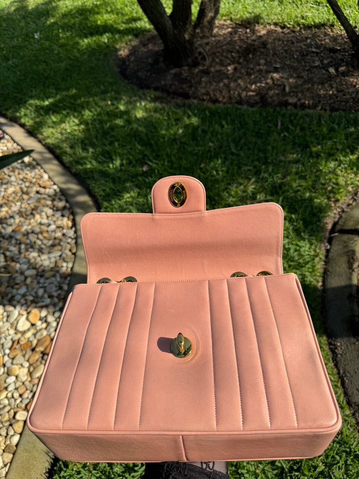 Chanel Light Pink Vintage Lambskin Jumbo Flap Bag