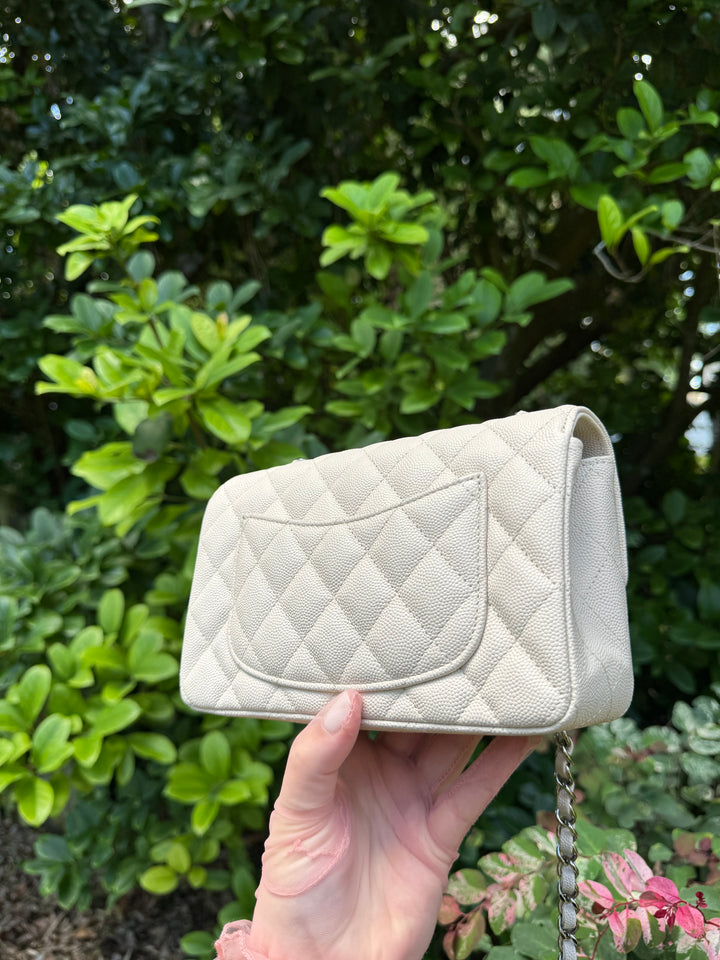 Chanel Craie Caviar Mini Flap Bag