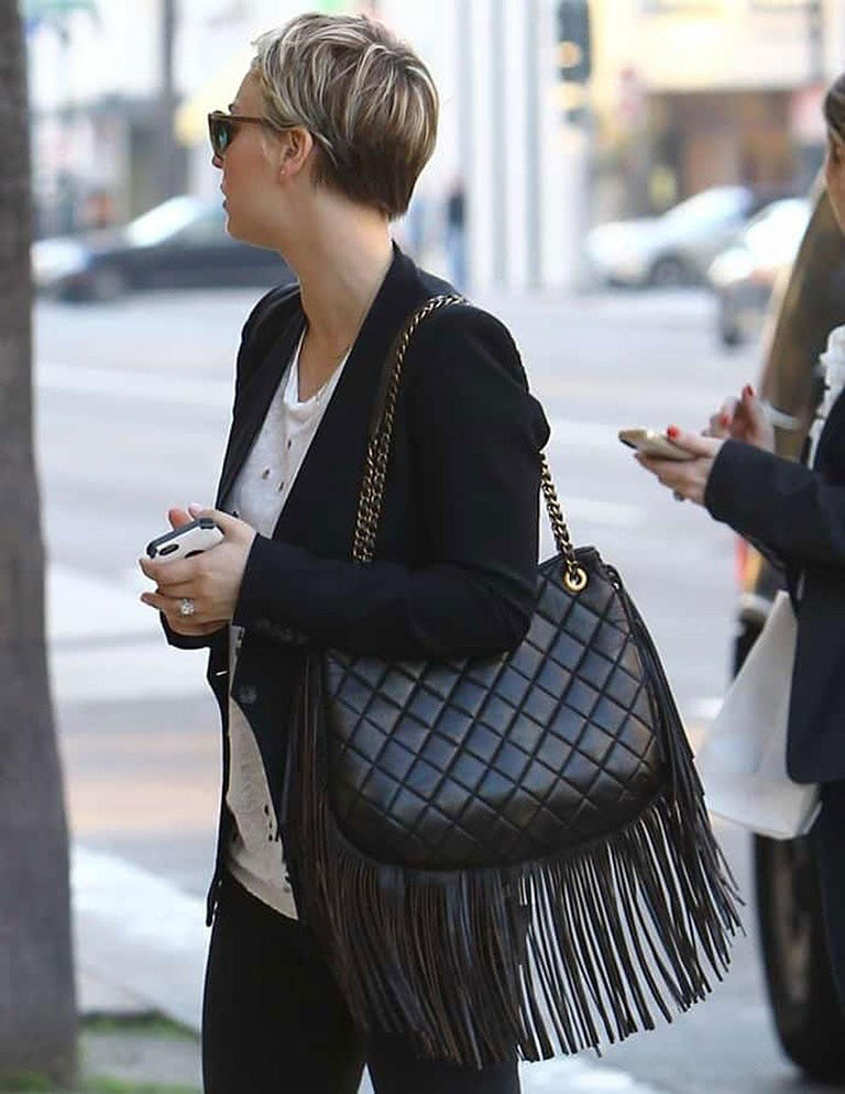 2014 Brown Paris Dallas Runway Fringe Bag