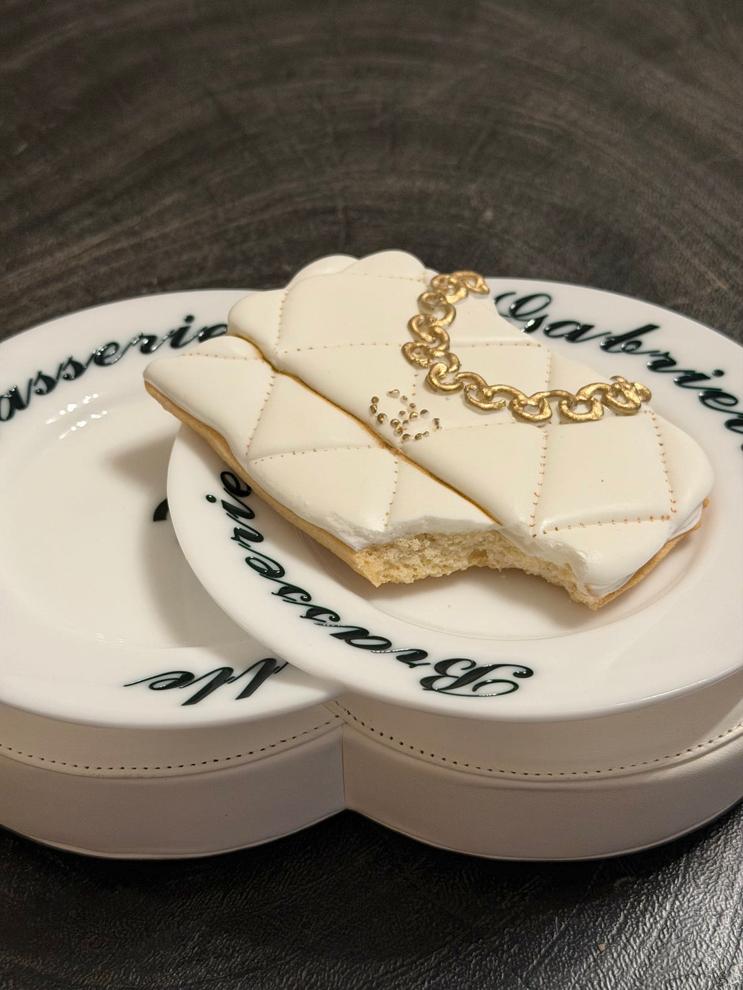 Chanel White Plexiglass Brasserie Gabrielle Plate Minaudière Silver Hardware 2015