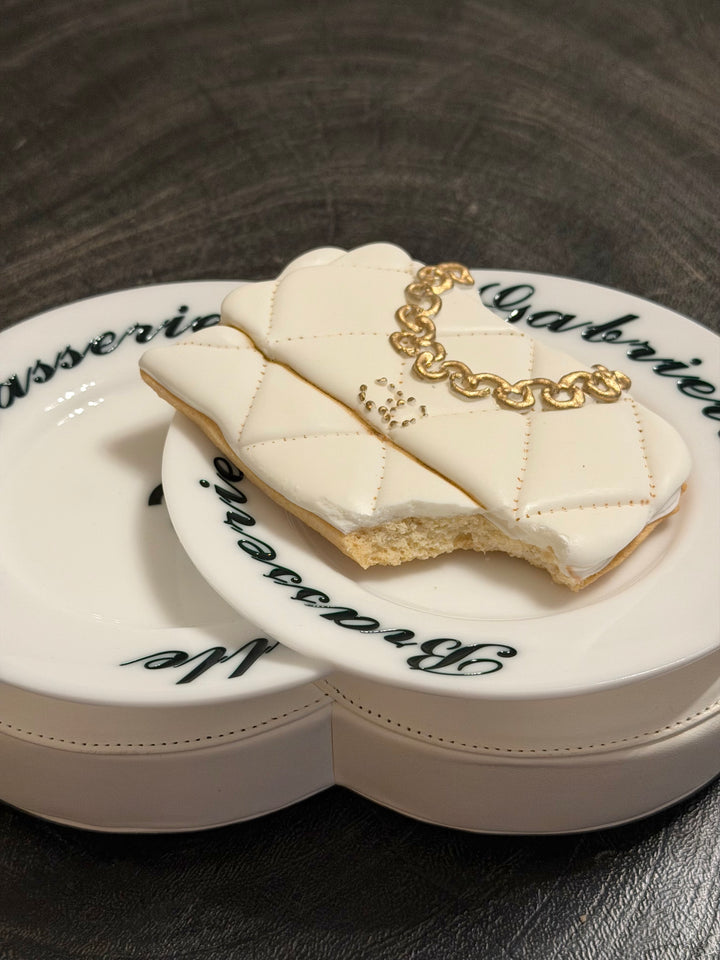 Chanel White Plexiglass Brasserie Gabrielle Plate Minaudière Silver Hardware 2015