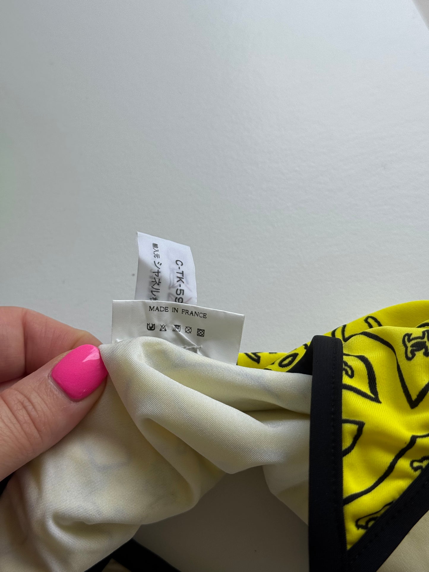 Chanel Spring/Summer 1994 Vintage Yellow Logo Bikini