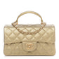 Chanel 21S Mini Metallic Gold Caviar Top Handle