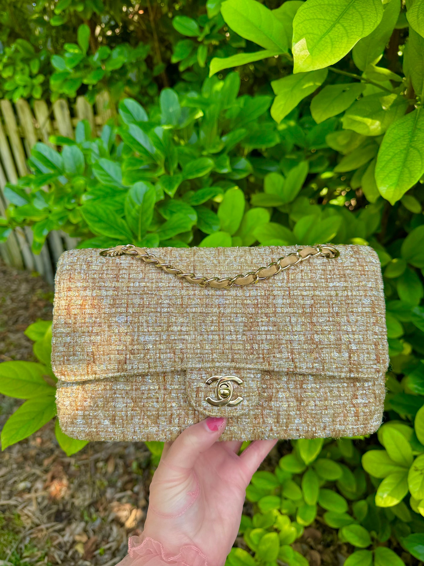 Chanel 24K Medium Vintage Tweed Flap Bag