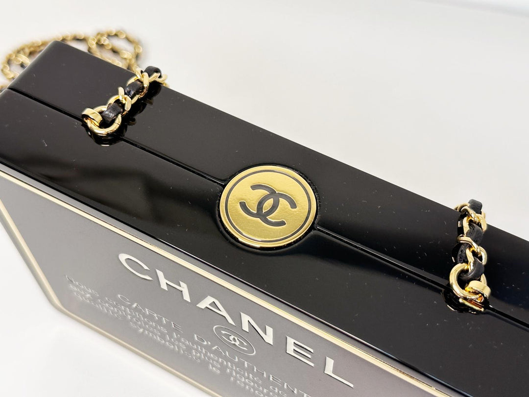 Chanel Limited Edition Black Authenticity Card Minaudière