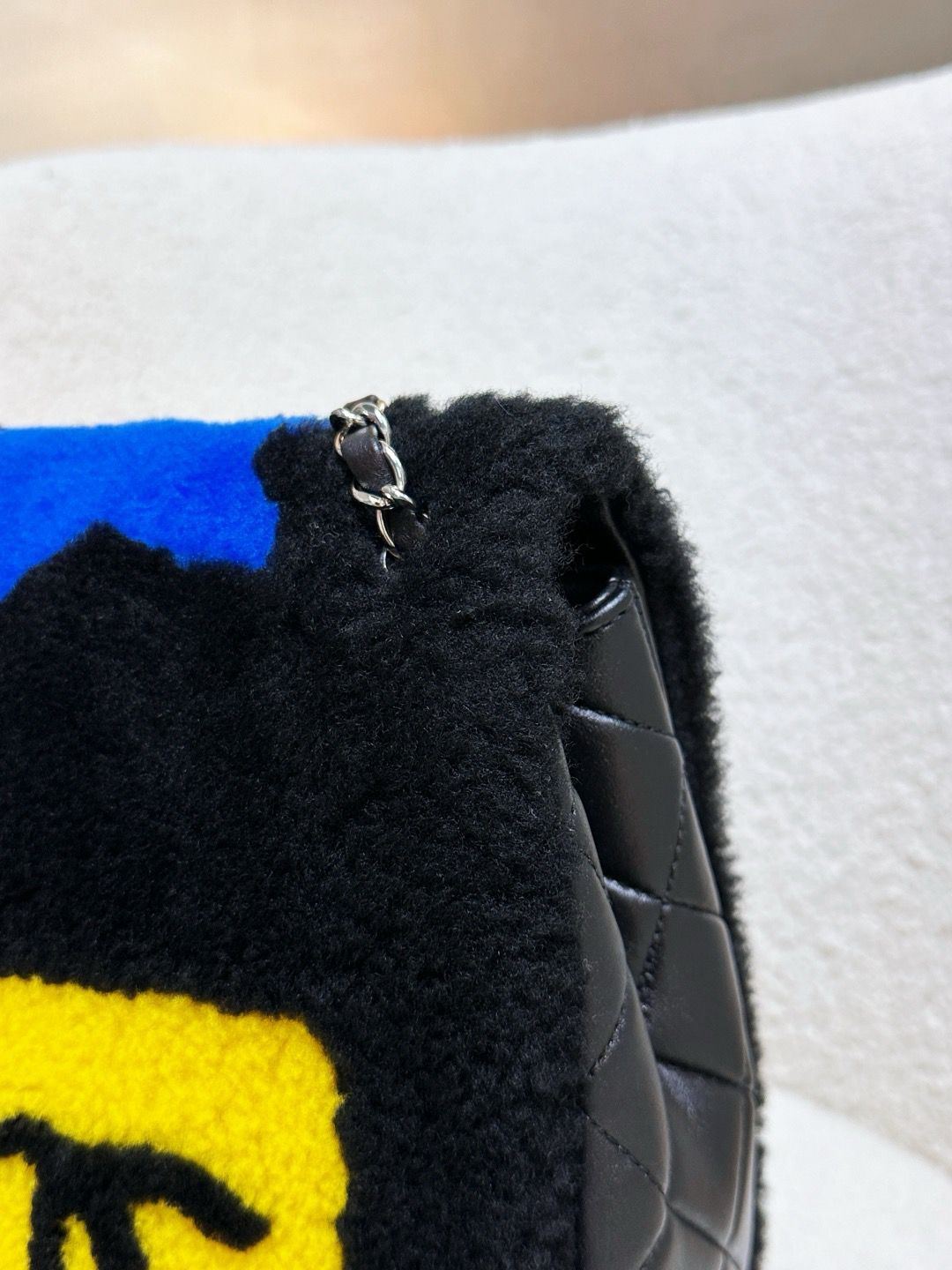 Chanel Supermarket Comic Maxi Shearling Flap Bag