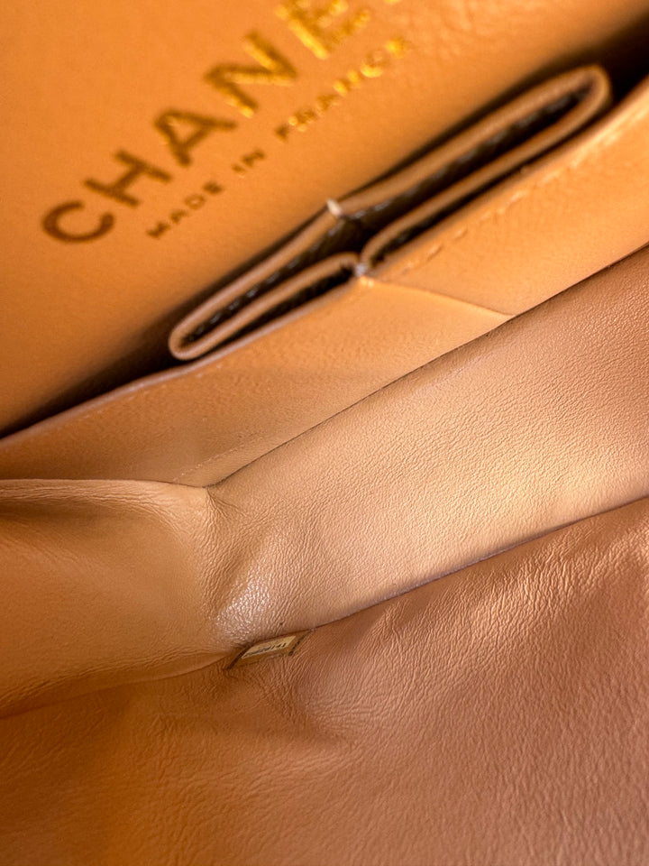 Chanel 18S Small Dark Beige Caviar Double Flap